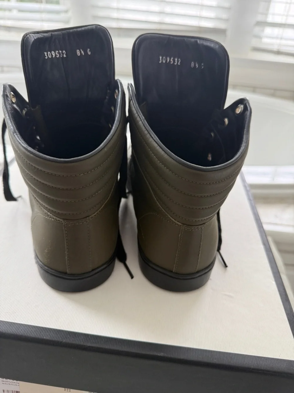 Gucci Men's High-Top Sneakers in Olive